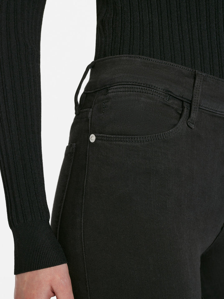 Jeans long high flair évasé noir