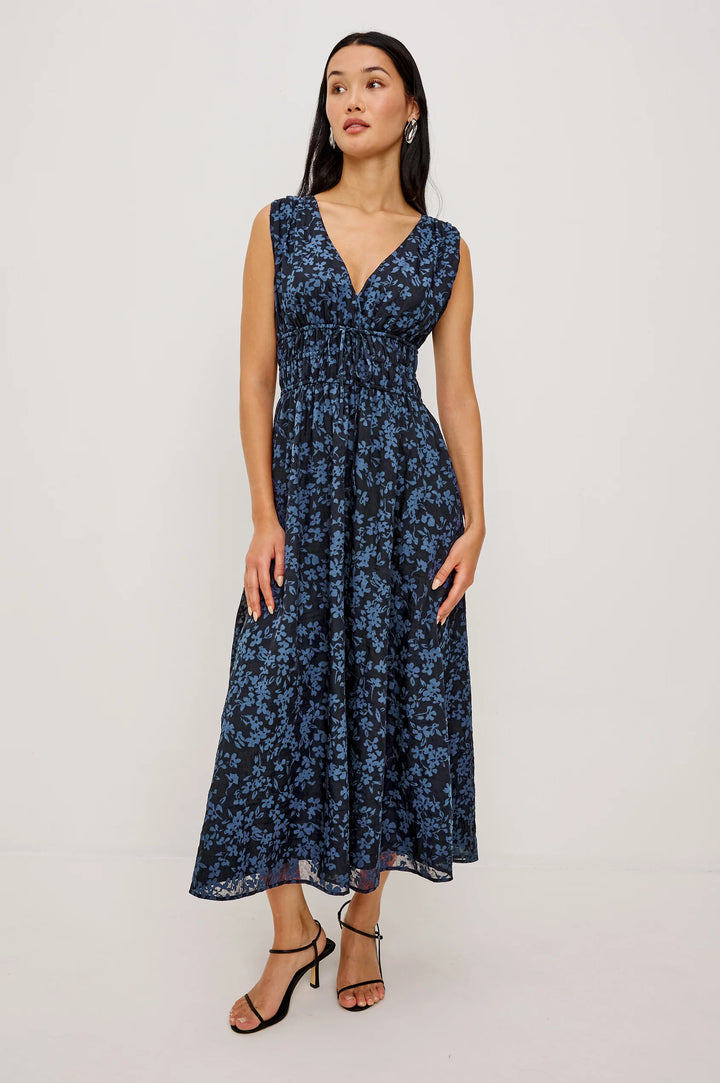 Robe longue Lilith en chiffon froissé