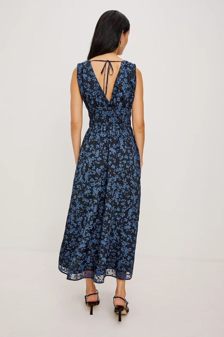 Robe longue Lilith en chiffon froissé