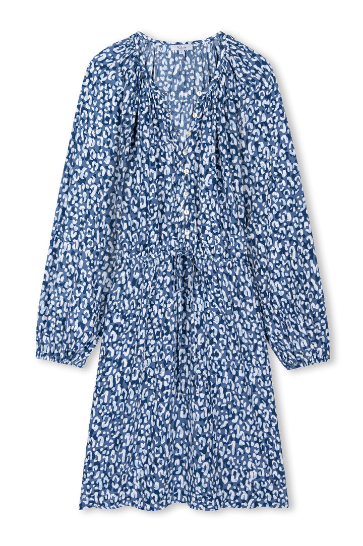 Robe courte boutonnée avec motif cheetah Linnea