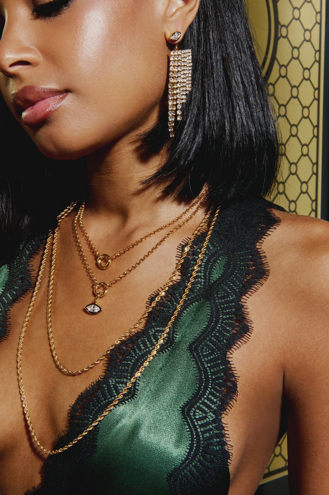Collier chaîne avec anneau Diana 20"