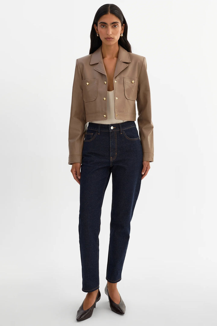 Veste courte structurée à épaules rembourrées Lorena