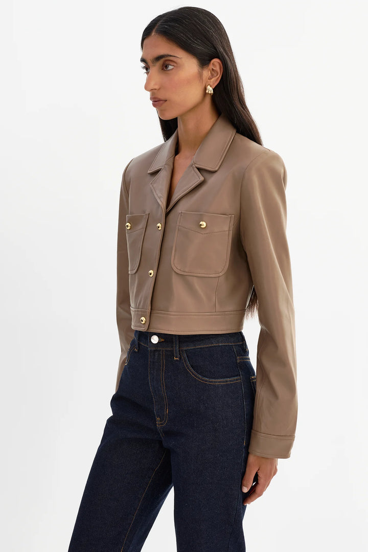 Veste courte structurée à épaules rembourrées Lorena