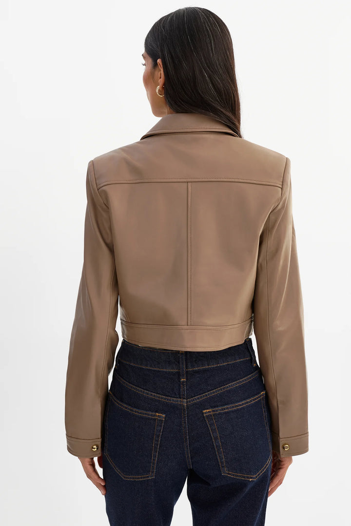 Veste courte structurée à épaules rembourrées Lorena