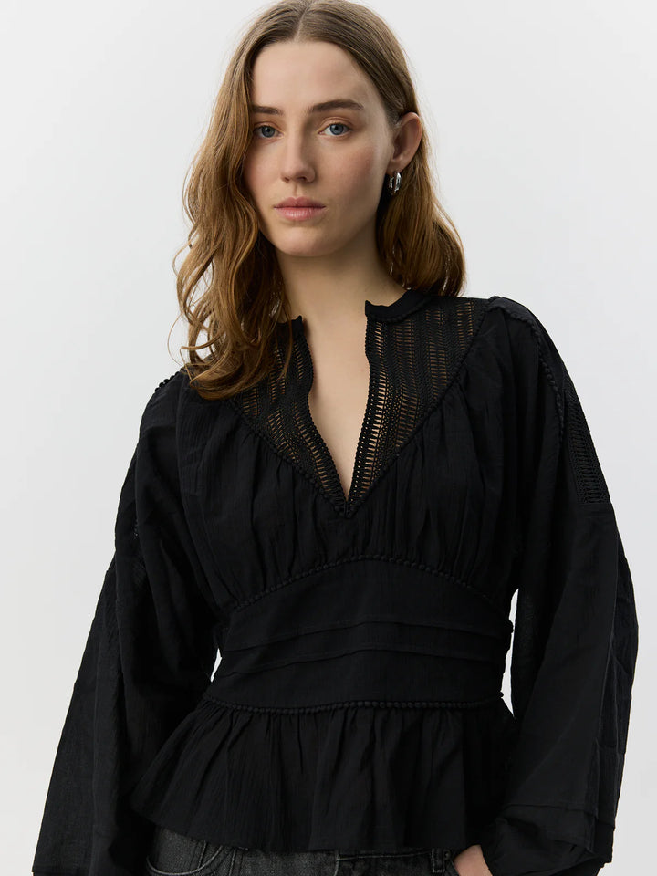 Blouse Lou à taille marquée