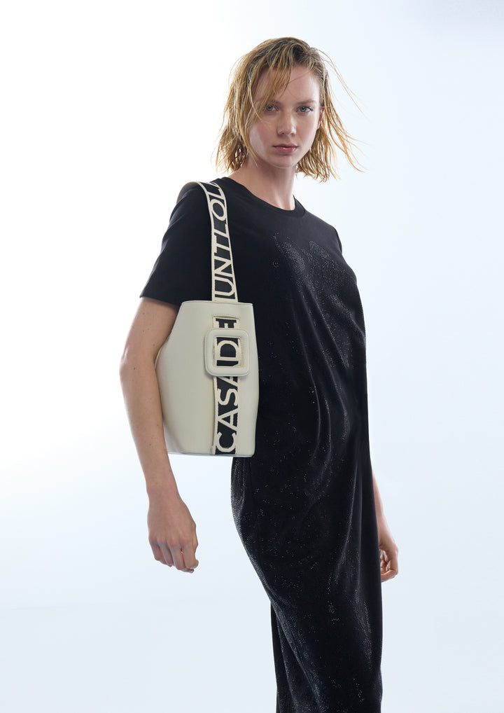 Robe t-shirt midi à motif animal en strass