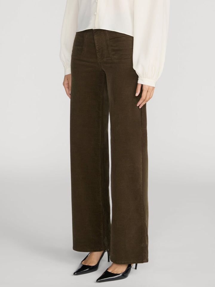 Jeans slim palazzo modernist en corduroy