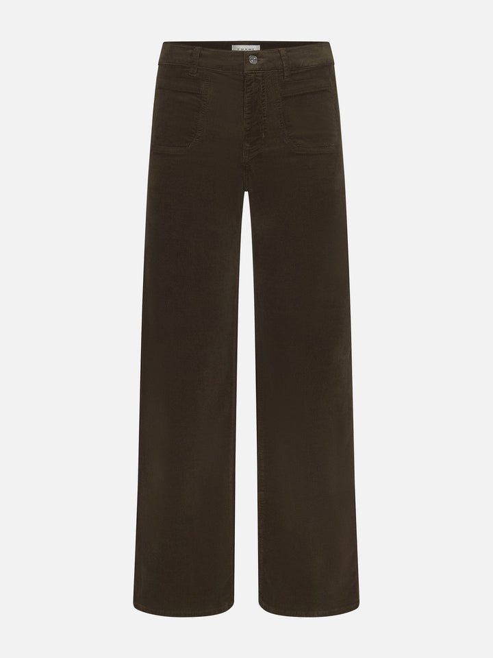 Jeans slim palazzo modernist en corduroy