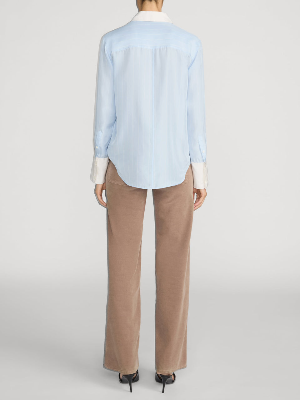Jeans slim palazzo modernist en corduroy