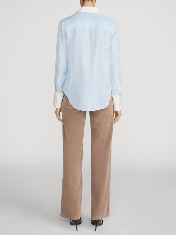 Jeans slim palazzo modernist en corduroy