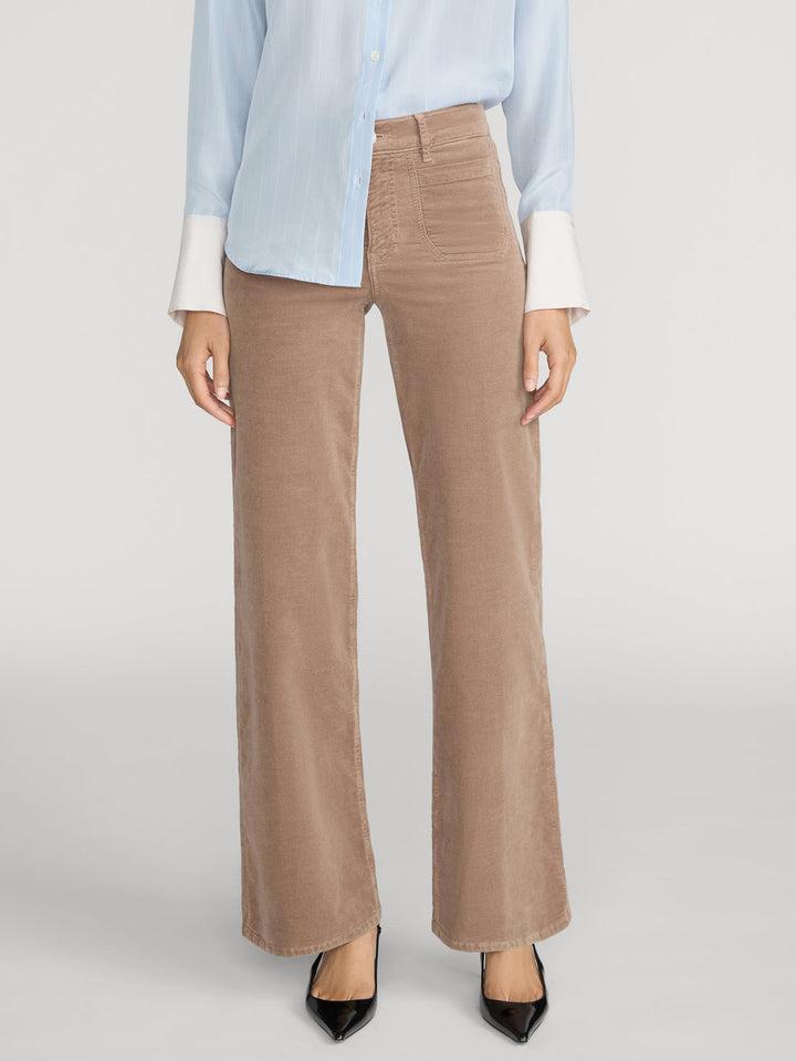 Jeans slim palazzo modernist en corduroy