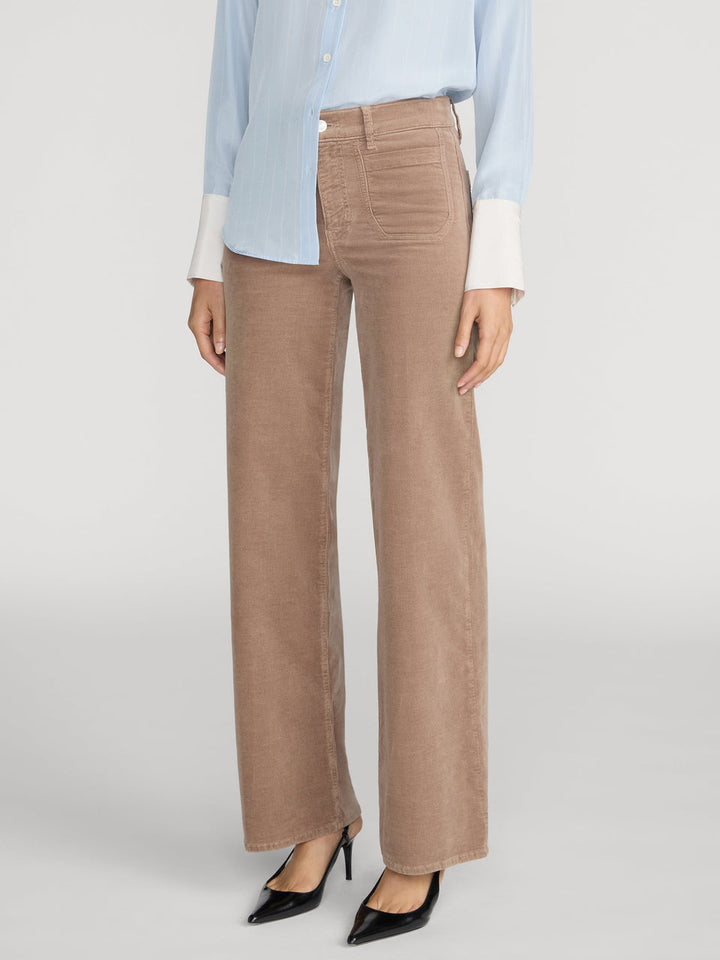 Jeans slim palazzo modernist en corduroy