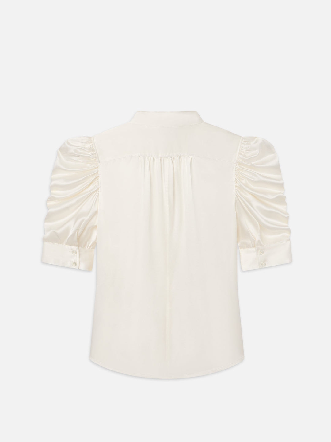 Blouse en soie à manches bouffantes courtes Gillian