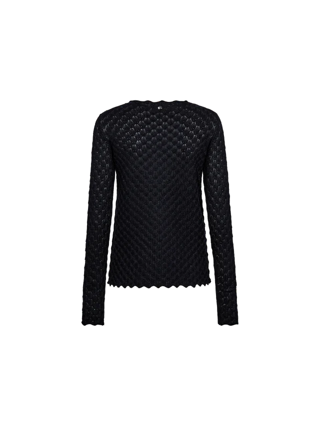 Tricot ajusté à motif texturé scintillant Thaz Relena