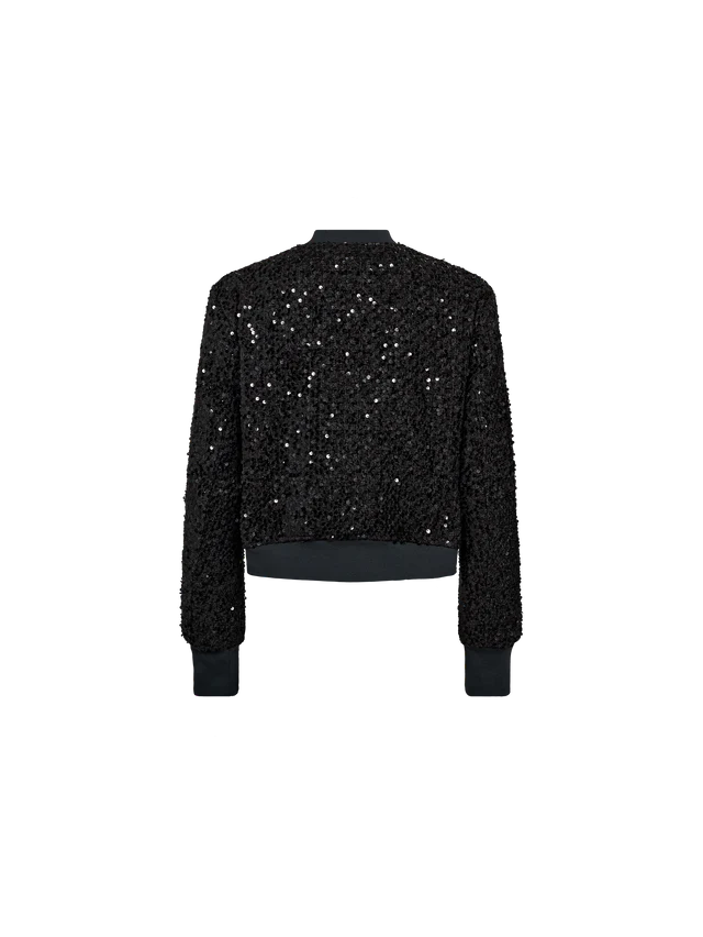 Blouson aviateur étincelant à paillettes Cate Lala