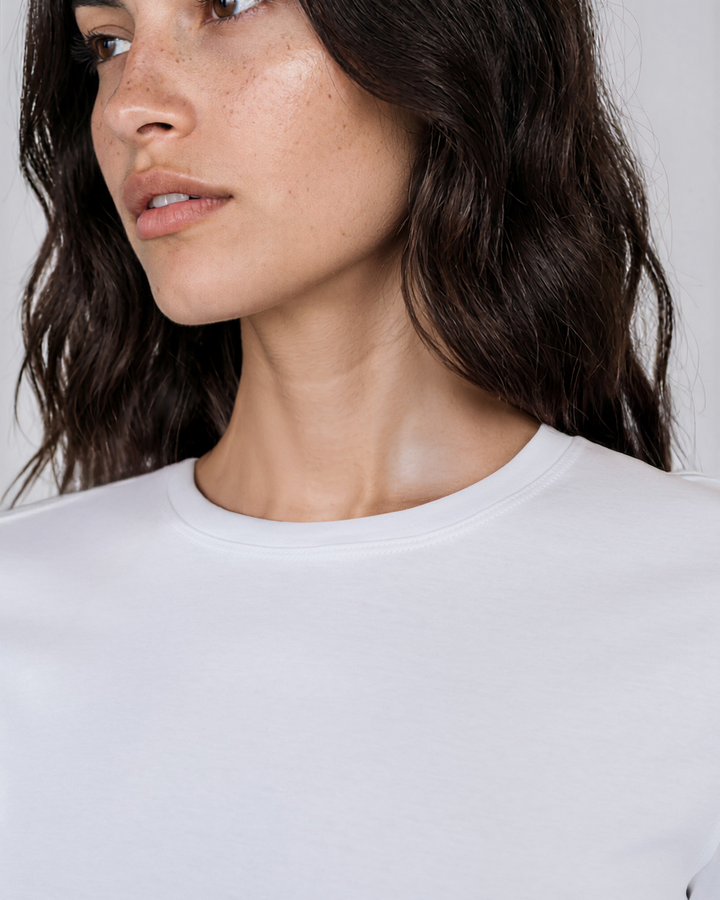 T-shirt droit Lily - Blanc - Avec Style Studio