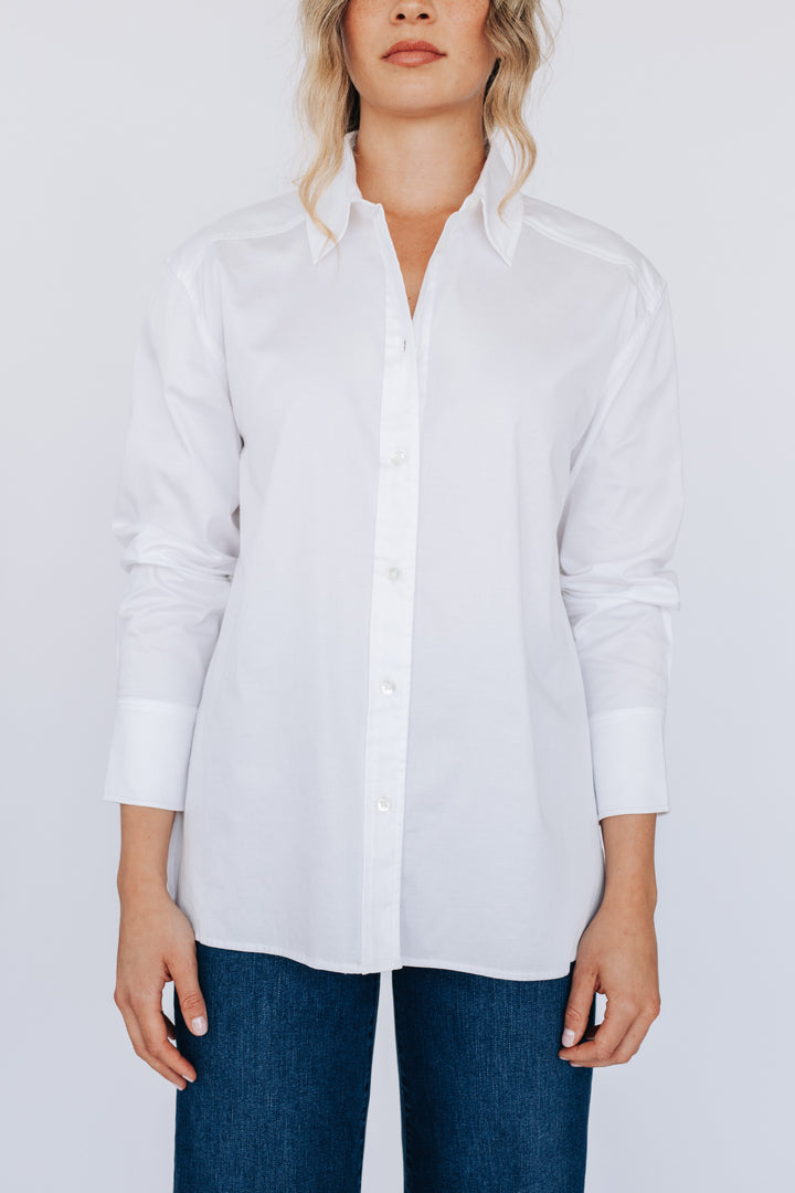 Chemisier Jade coupe ample - Blanc - Avec Style Studio