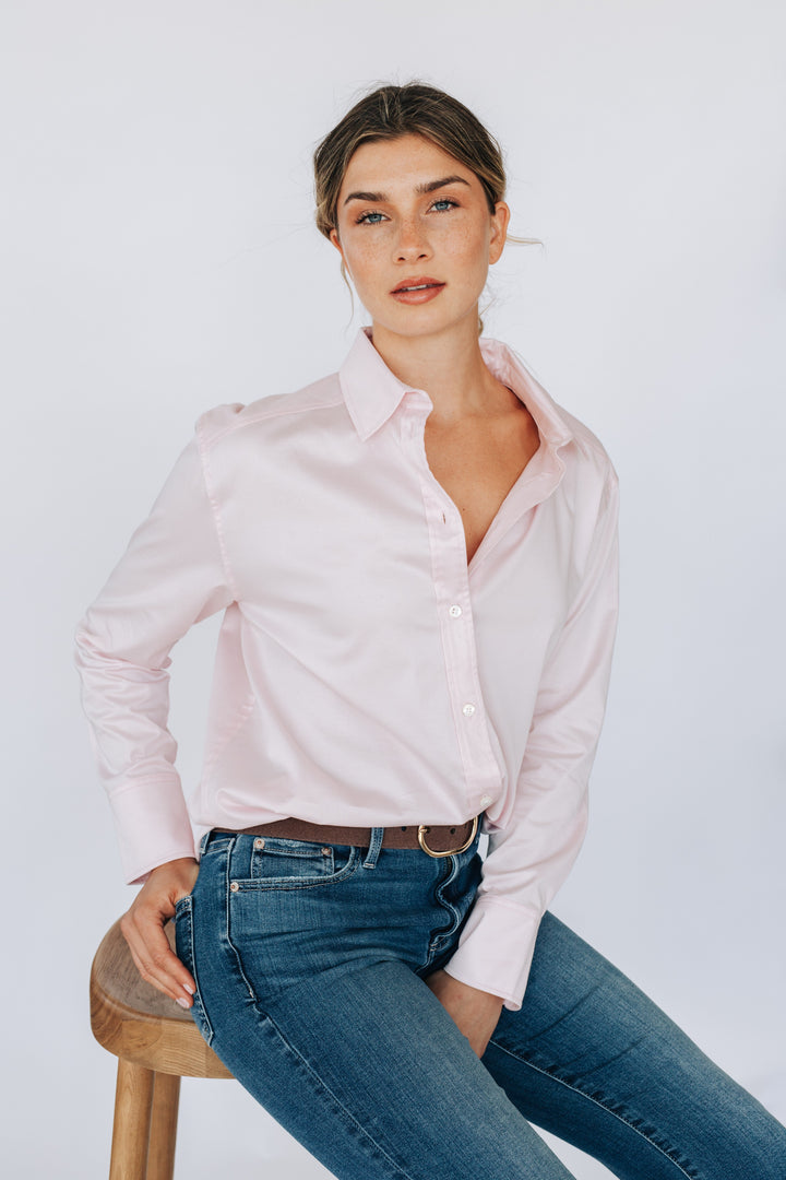 Chemisier Jade coupe ample - Rose - Avec Style Studio