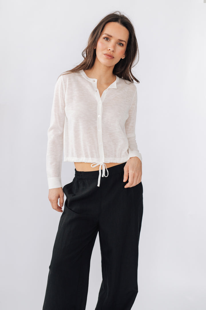 Cardigan élégance en tricot fin - Drew