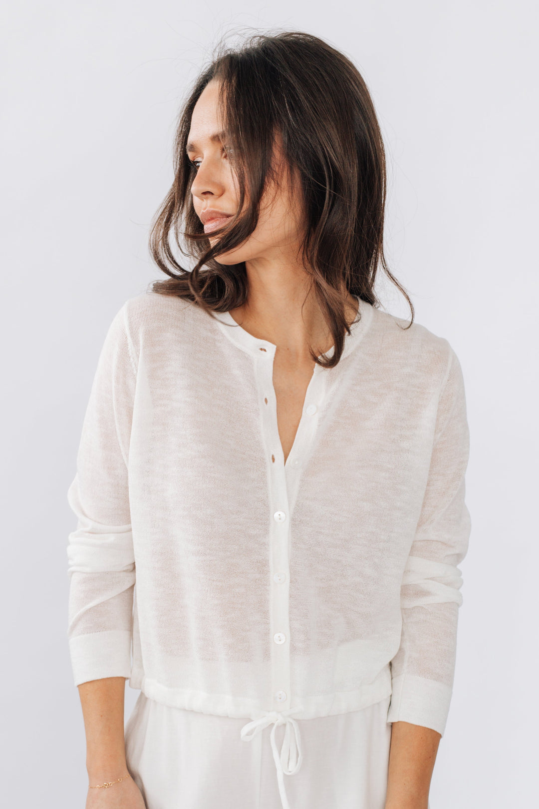 Cardigan élégance en tricot fin - Drew