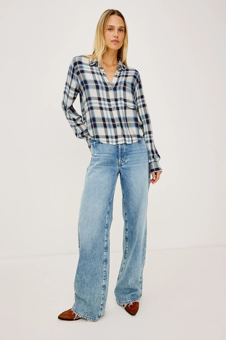 Chemise courte à carreaux Malin