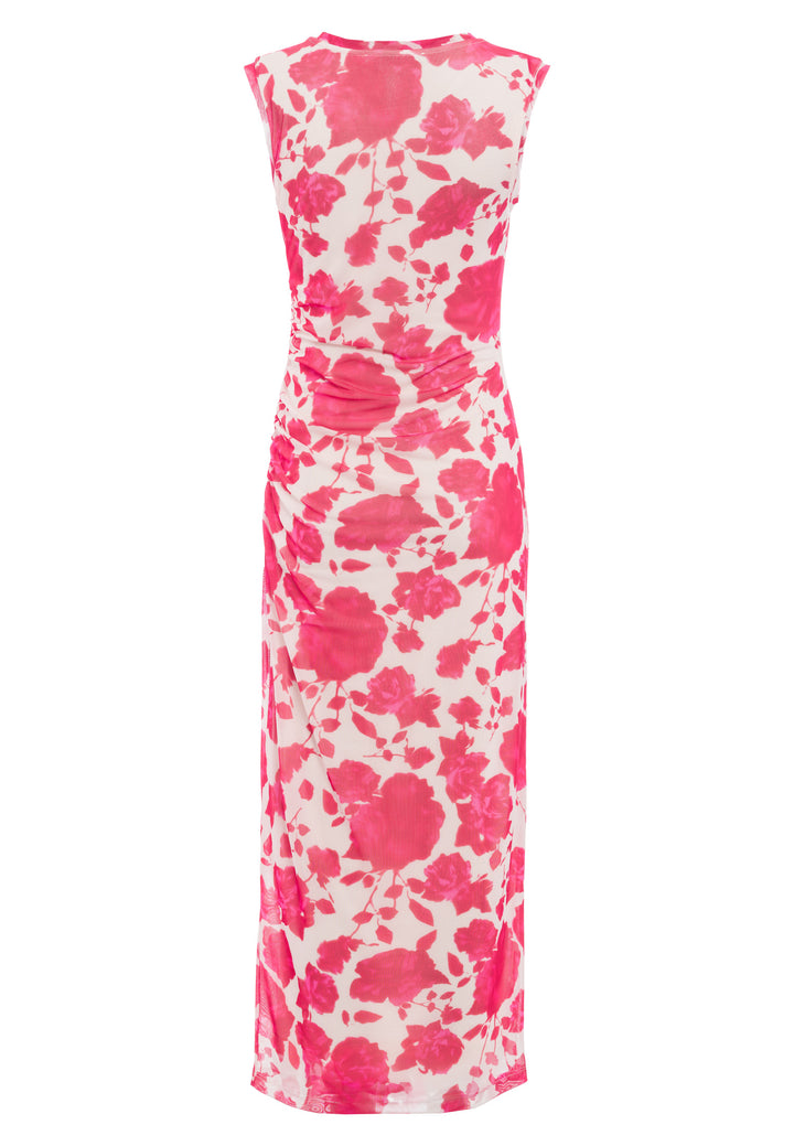 Robe midi moulante avec imprimé floral