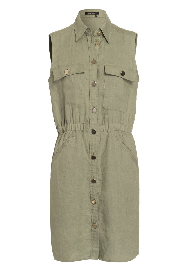 Robe sans manches à taille élastique
