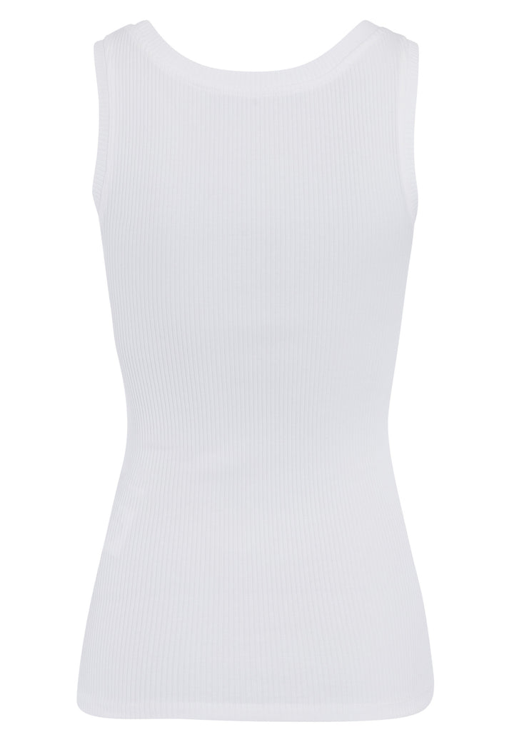 Camisole ajustée côtelée avec logo