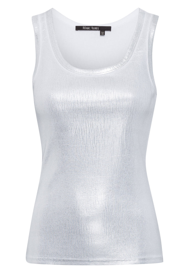 Camisole en coton ajustée avec fini métallisé