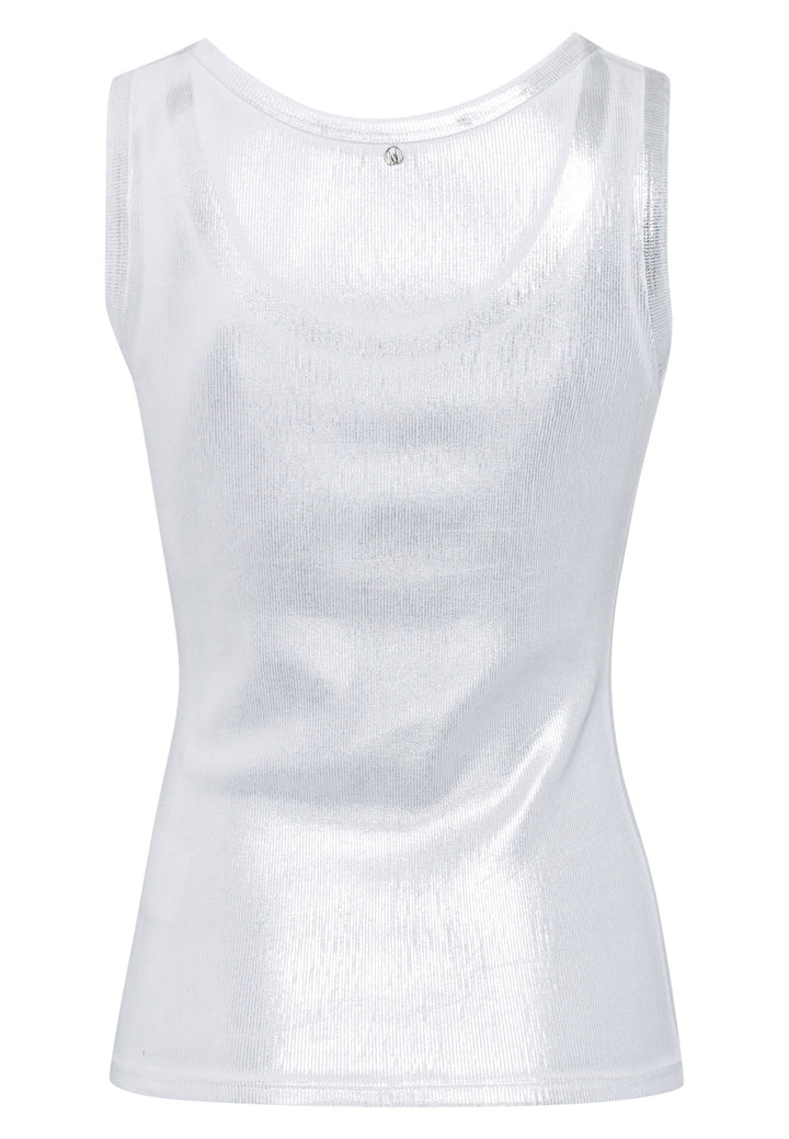 Camisole en coton ajustée avec fini métallisé