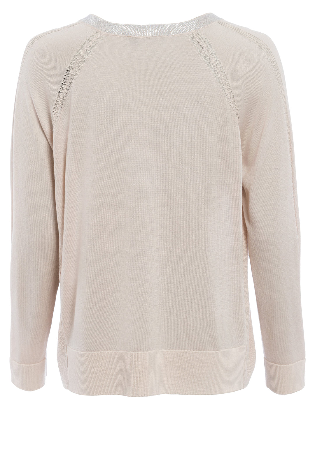 Pull avec bande de strass sur col V