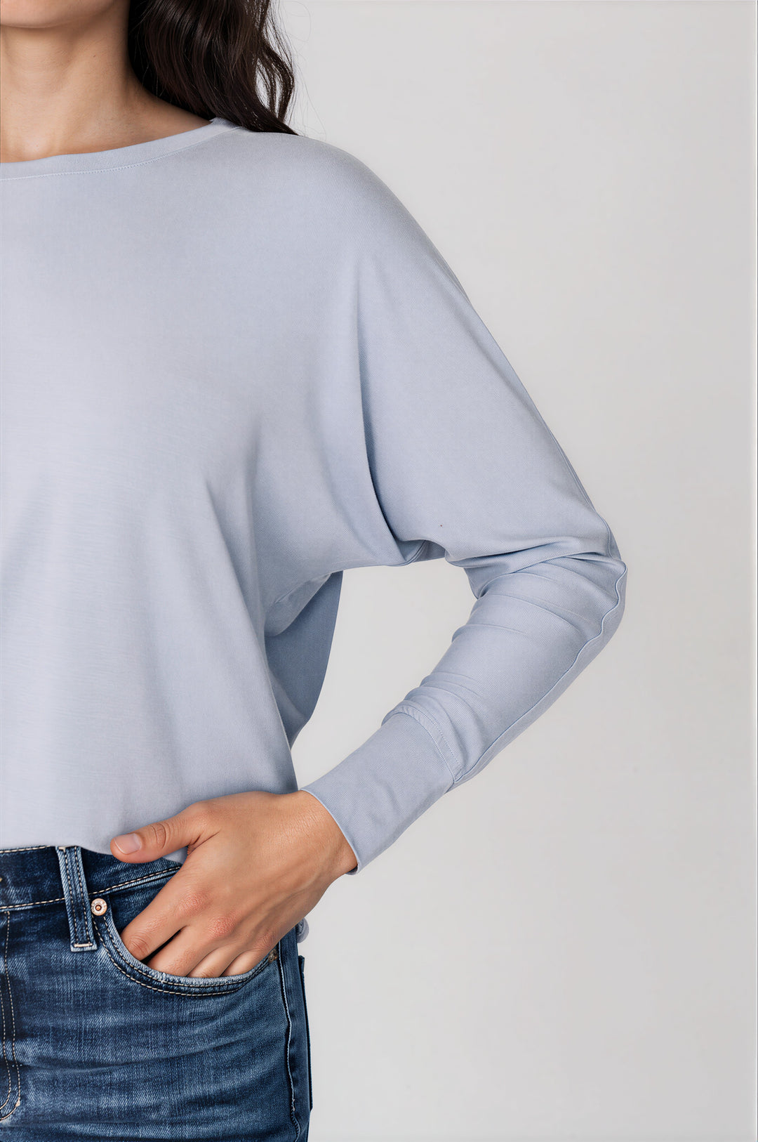 T-shirt doux confort à manches longues dolman - Margot