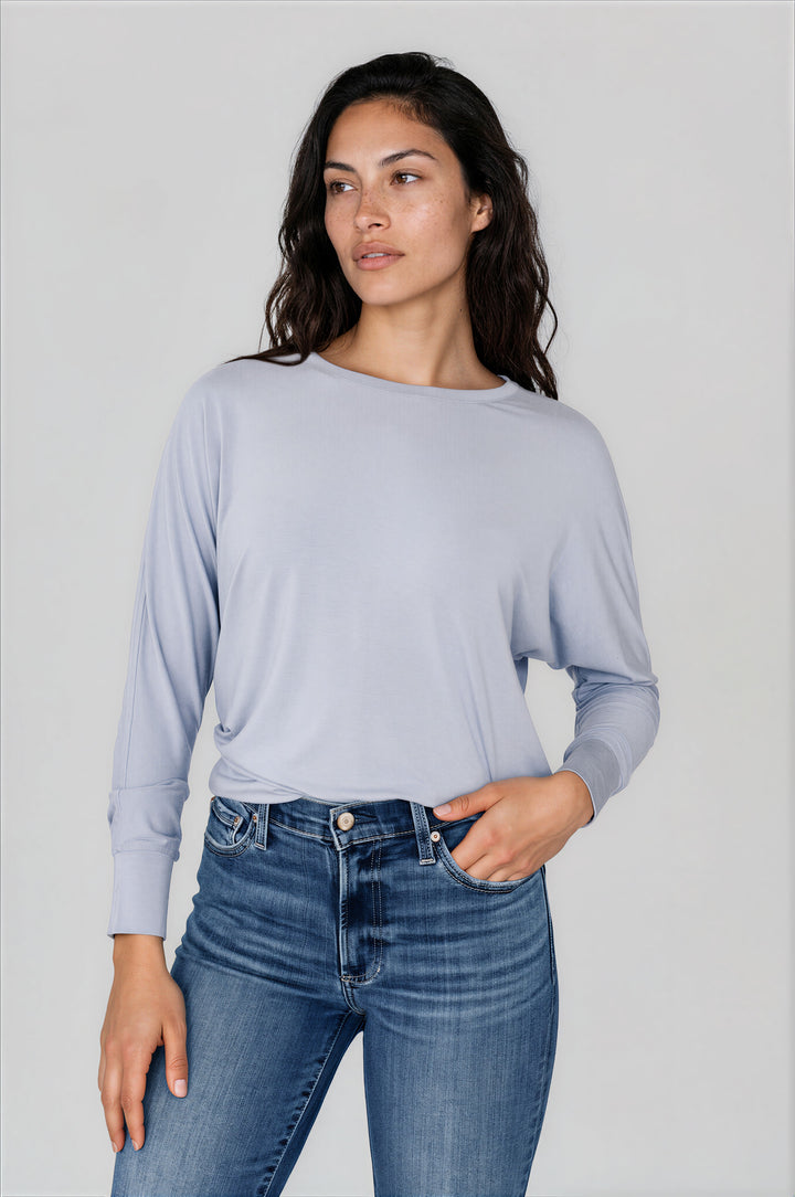 T-shirt doux confort à manches longues dolman - Margot