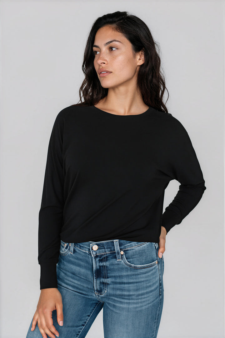 T-shirt doux confort à manches longues dolman - Margot