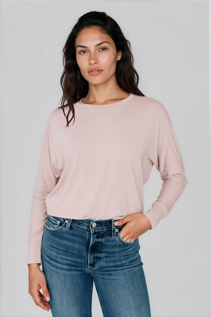 T-shirt doux confort à manches longues dolman - Margot