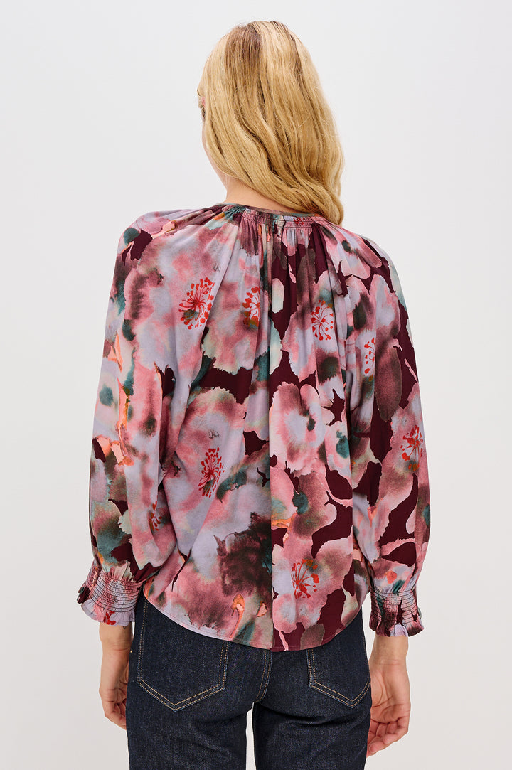 Blouse boutonnée avec imprimé floral Mariah
