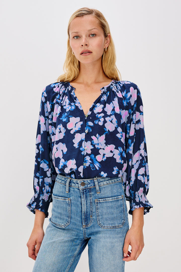 Blouse boutonnée avec imprimé floral Mariah