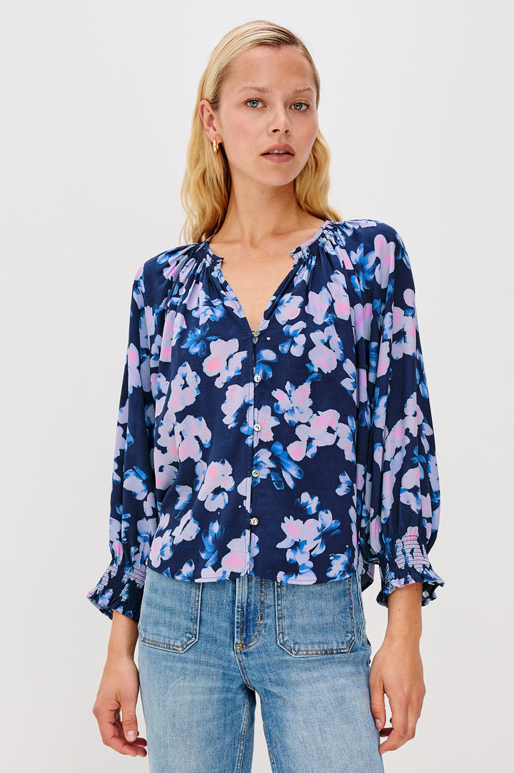 Blouse boutonnée avec imprimé floral Mariah