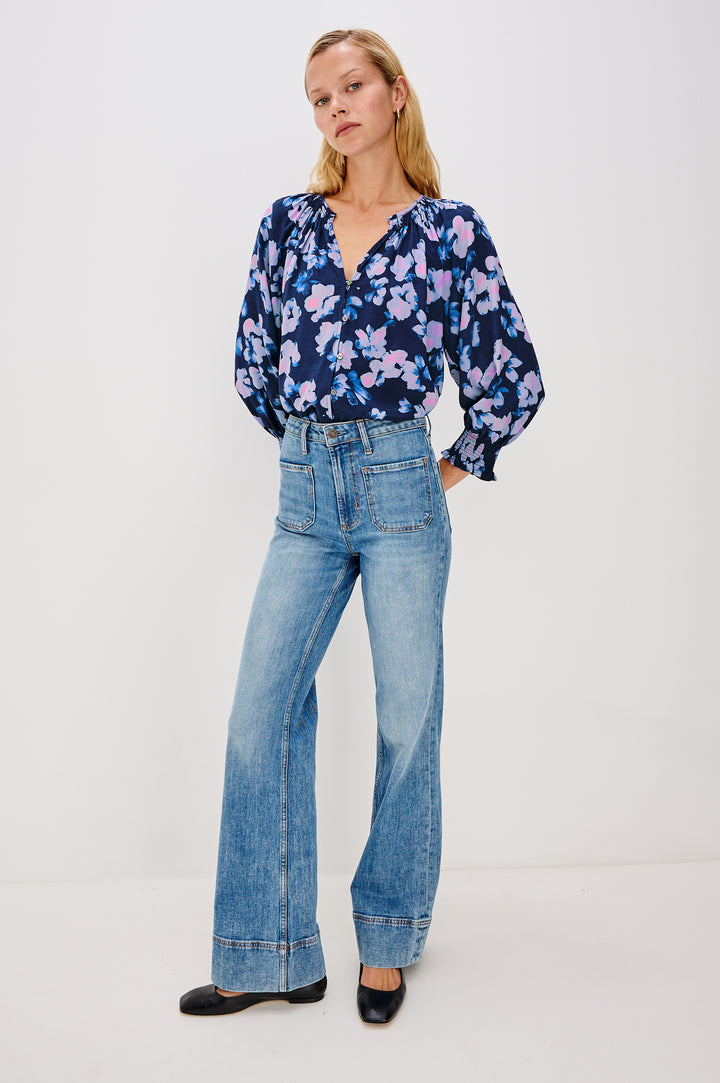 Blouse boutonnée avec imprimé floral Mariah
