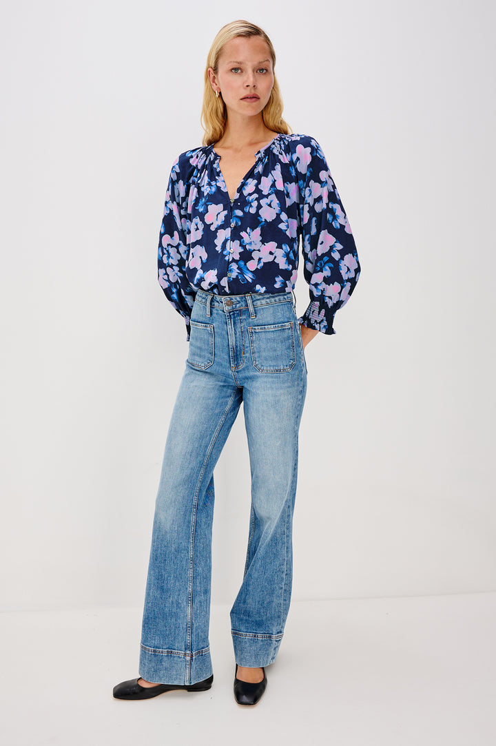 Blouse boutonnée avec imprimé floral Mariah