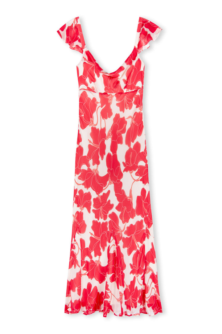 Robe longue fluide avec imprimé floral Marigold