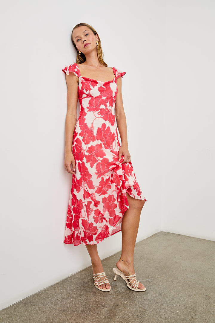 Robe longue fluide avec imprimé floral Marigold
