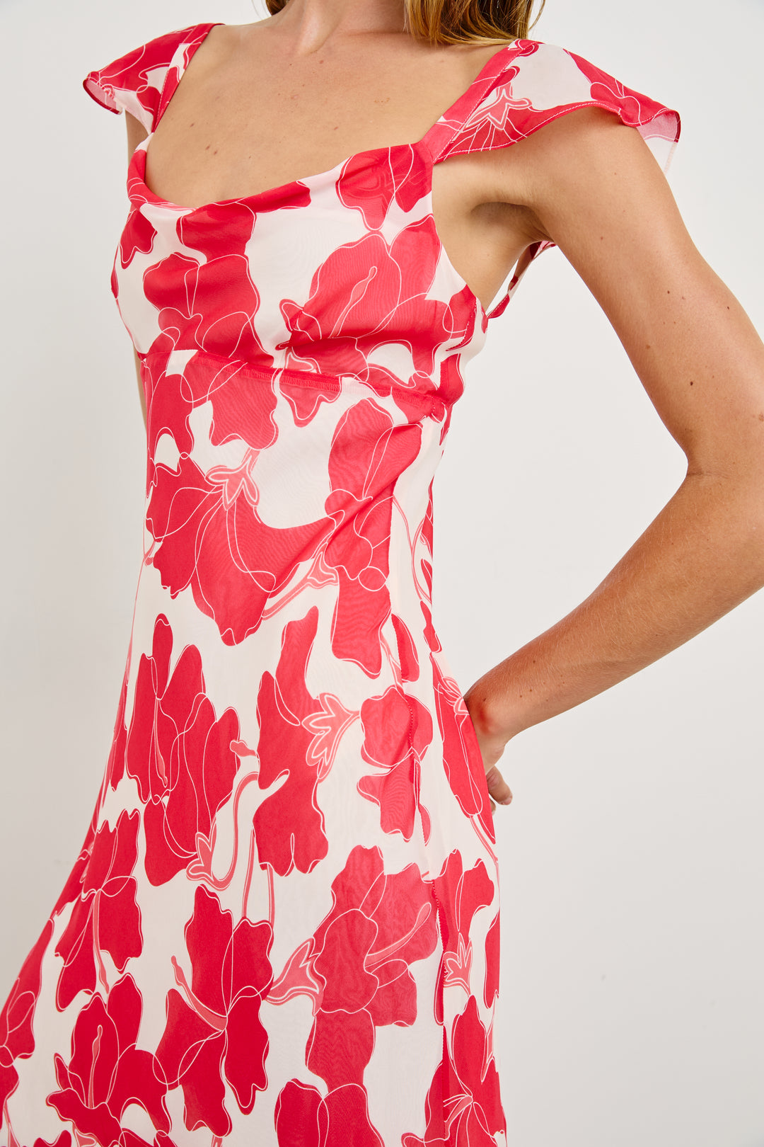 Robe longue fluide avec imprimé floral Marigold