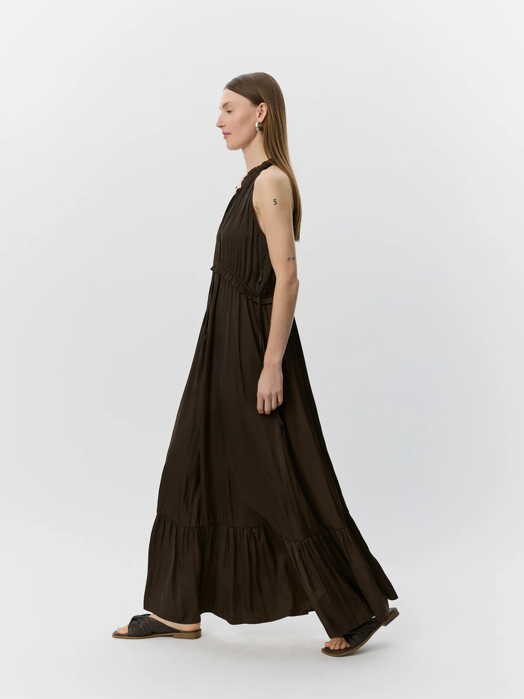 Robe longue Mel à encolure licou