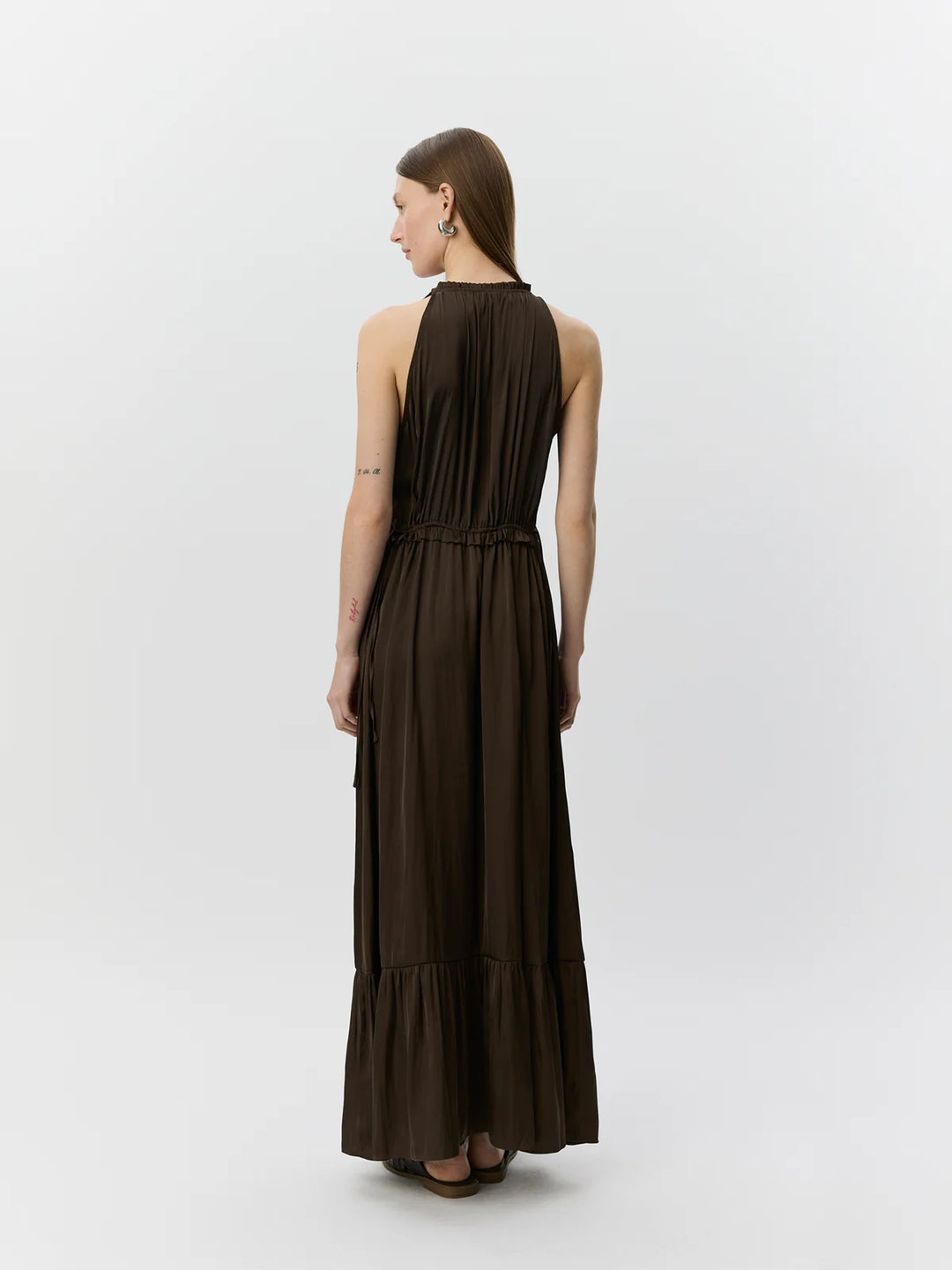 Robe longue Mel à encolure licou