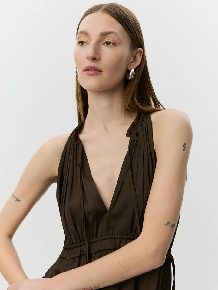 Robe longue Mel à encolure licou