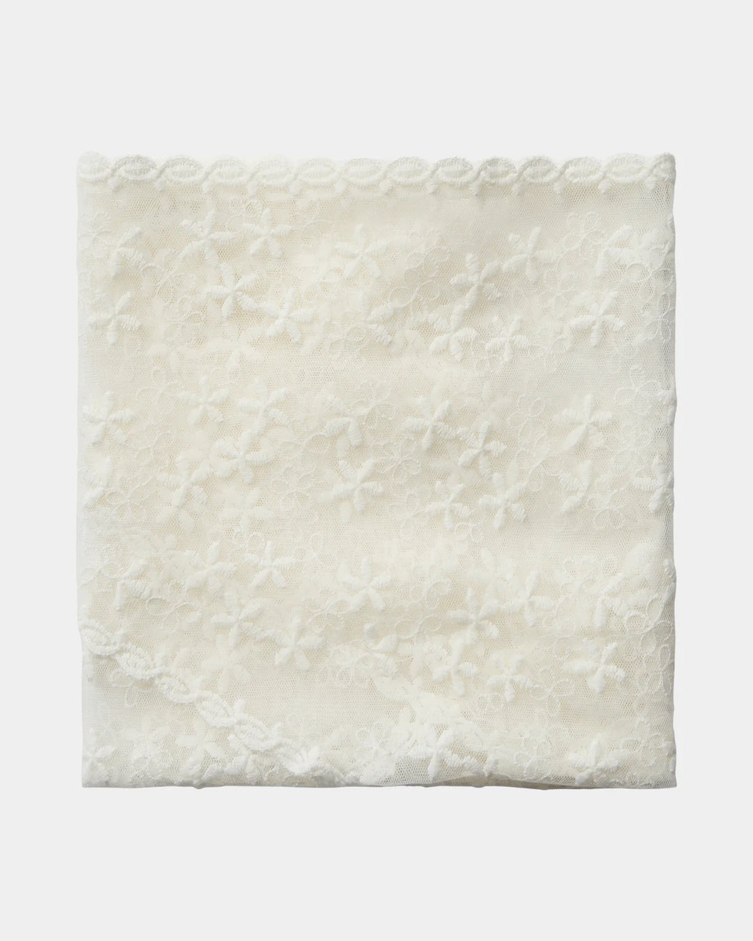 Foulard triangulaire Mina en dentelle brodée