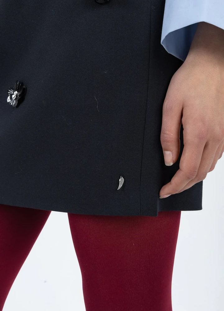 Minijupe à appliqués floraux scintillants