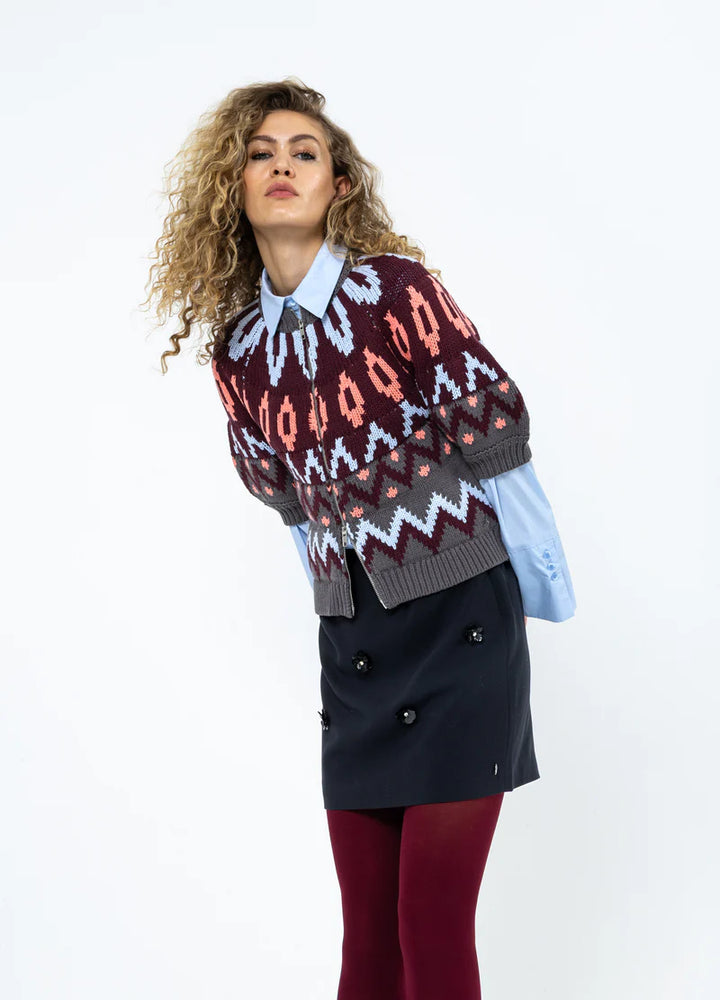 Minijupe à appliqués floraux scintillants