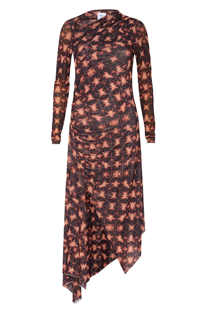 Robe midi motif tie-dye Marina